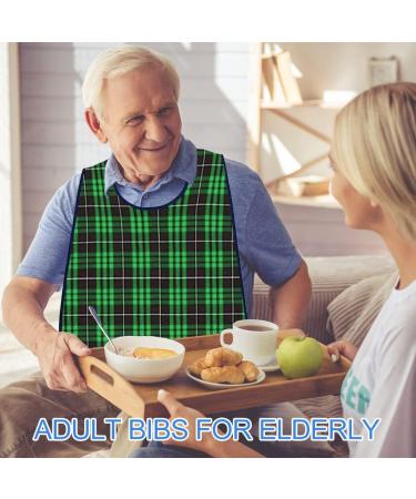 Waterproof Adult Bibs for Men with Crumb Catcher - Reusable & Washable Dining Bibs for Elderly - Clothing Protector for Eating - Buy Online on GoSupps.com
