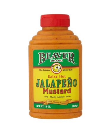 Beaver Beaver Hot Jalapeno Mustard (368g) - Pack of 6