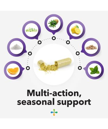 LifeSeasons Breathe-X with Immuni-T - Allergy & Sinus Relief Supplement - Supports Sinuses & Nasal Discomfort - Non-Drowsy & Fast-Acting - 180 Capsules - Buy Online on GoSupps.com