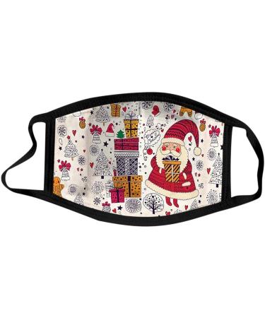 Riou 5-Piece Christmas Washable Bandana Neck Gaiter - Comfortable & Breathable Mouth and Nose Protection for Men & Women - Buy Online on GoSupps.com