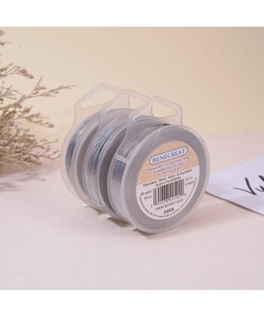 BENECREAT 300ft 0.46mm 7-Strand Tiger Tail Beading Wire for Jewelry Making - Light Grey - Buy Online on GoSupps.com