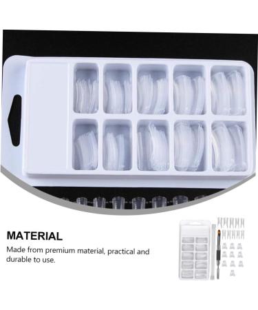 MAGICLULU 3 Sets Nail Set Stainless Salon De Pro Women Nail Extension Set Nail Art Clip Gel Kit for Nails Lengthening Nail Tips Clip Nail Clip Manicure Nail Piece Tool Abs White - Buy Online on GoSupps.com