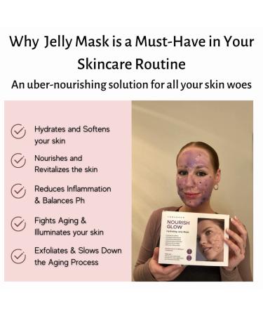 Hydrating & Brightening Jelly Face Mask Set - 12 Flavors with Free Jade Roller & Spatula - Bulgarian Rose, Lavender, Hyaluronic Acid, 24K Gold - Collagen, Vitamin C, Goji & Lemon - Facial Mask for Glowing Skin - Buy Online on GoSupps.com