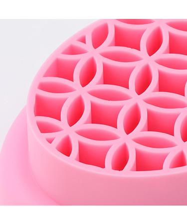 Makeup Brush Cleaning Kit Makeup Brush Cleaner Bowl Silicone Makeup Brush Cleaning Bowl Makeup Brush Cleaner Spinner with Compact and Portable Design for Women Ladies Pink - Buy Online on GoSupps.com