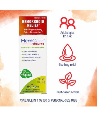 Boiron Hemorrhoid Relief Tablets and Ointment Bundle - 60 Count Tablets for Itchy Burning Pain Swelling Discomfort and 1 oz Ointment for External Hemorrhoid Symptom Relief 60 Count (Pack of 1) Tablets + Ointment - Buy Online on GoSupps.com