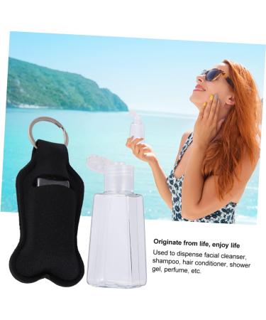 Ipetboom 6pcs Portable Travel Bottles Hand Bottle Cover Bottle Cap Perfume Bottle Filling Black 12X6CM - Buy Online on GoSupps.com