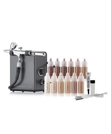 TEMPTU Airbrush Makeup System Pro Plus Kit: Airbrush Makeup Set for Professionals and Makeup Artists: Includes S/B Silicone-Based Foundation Starter Set & Cleaning Kit, Lightweight, Travel-Friendly 15-Piece Premier Kit (Includes Airbrush System, Foundatio - Buy Online on GoSupps.com