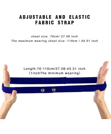 Pulse Knife Breast Belt Replacement for Polar H10 H9 H7 | Adjustable HRM Soft Belt Compatible with Polar Heart Rate Sensors - Blue - Buy Online on GoSupps.com