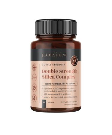 Double Strength Silica Complex  12 Month Supply! (2000mg Horsetail Extract x 360 Tablets(4 Bottles of 90))