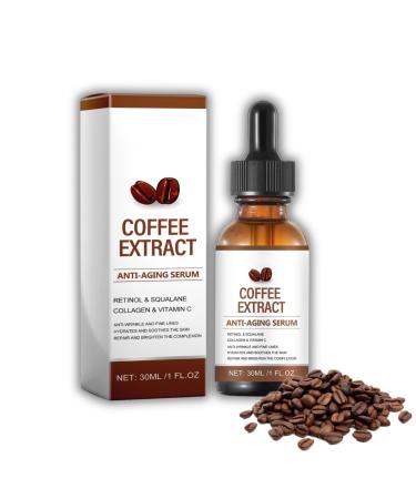 Retinol Serum for Face - Coffee Extract Face Serum - Anti-Aging & Anti Wrinkles Face Serum for Women - Vitamin C Serum for Face - Face Care Squalane Hydrating Serum - Facial Serum - Skin Care Serum