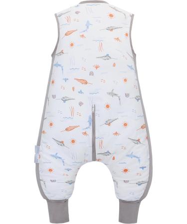 Whales Toddler Sleeping Bag with Legs 2.5 Tog | Winter Warm Cotton Swaddle Wrap for Baby 6-18 Months | M (1-2 Years) - Buy Online on GoSupps.com