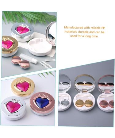 Buy Homsfou 4-Piece Contact Lens Container Set Stylish Interchangeable Cases with Mirror Film Perfect for International Shipping! - Buy Online on GoSupps.com