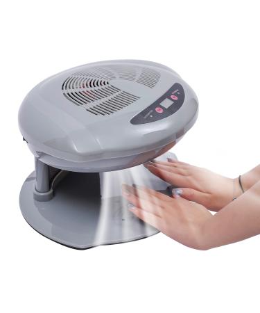 WUPYI Professional Nail Dryer,400W Air Nail Fan Blower Dryer Machine Auto Induction Warm and Cool Wind,Professional Air Nail Fan Manicure Tool with Sensor,for Fingernail & Toenail Curing,Silver