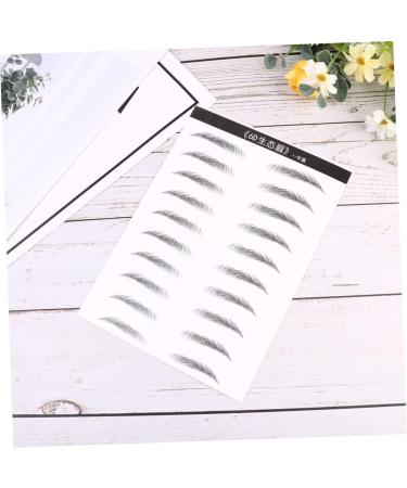 FOMIYES 6 Sheets Pairs Black Stickers Waterproof Eyebrow Template Modify 4 Stickers - Buy Online on GoSupps.com