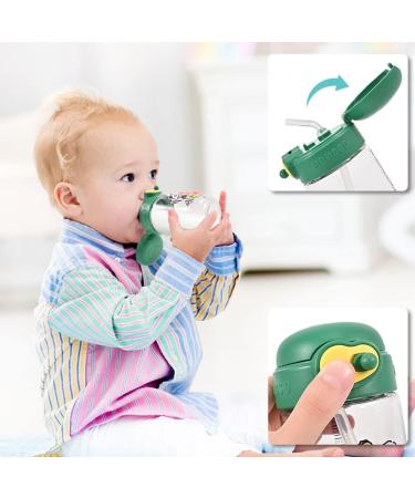 12oz Toddler Sippy Cup with Straw, Leak-Proof Soft Baby Learner Cup with Lid - Green Panda Design | Suitable for Infants 6 Months+ | Trainer Cup for Toddlers - Buy Online on GoSupps.com