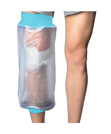 Knee Cast Cover for Shower Waterproof Knee Cover for Shower Adult Reusable Knee Shower Cast Bandage Protector Keep Wounds Bandage Dry Knee Cast Cover for Shower with Waterproof Seal Protection
