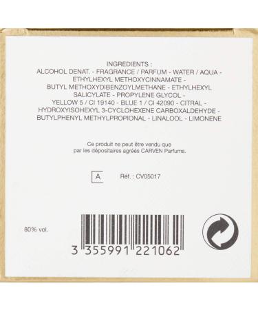 Carven L'eau De Toilette 3.33 Ounce (Pack of 1) - Buy Online on GoSupps.com