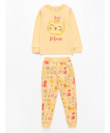 Artie Baby Girls 100% Cotton Long Sleeve Pyjamas for Kids | Set of 2 Footless Pajamas | Comfortable Nightwear for Children 12M-8Y | 5-6 Years, Yellow - Buy Online on GoSupps.com