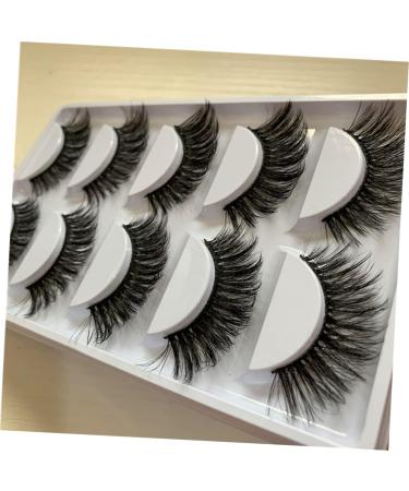 minkissy 5 Pairs eyelashes natural European and American lashes dense fake eyelash cross eyelash natural eyelashes three-dimensional Fake eyelashes natural false lashes 3d - Buy Online on GoSupps.com