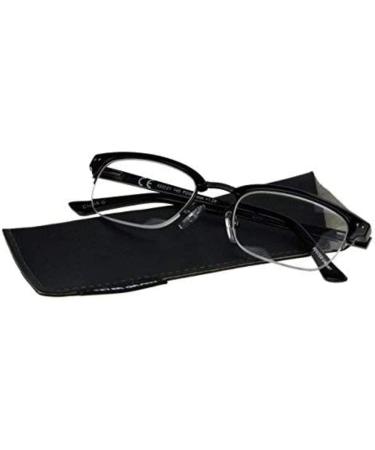 Foster Grant Warwick Men's Reading Glasses - Black Faux Rimless +2.50 | International Shipping Available - Buy Online on GoSupps.com