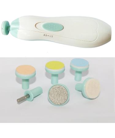 Jaybva Electric Baby Nail File Trimmer - Safe Clippers Set for Newborns & Toddlers - Automatic Cutter Kit for Fingernail and Toenail Care - Light Green - Buy Online on GoSupps.com