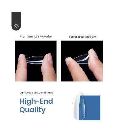 Beetles Almond Medium Shape Gel Nail Tips Refill Pack - 200pcs Size 3 Gelly Tips for Salon and DIY Nail Extensions - Buy Online on GoSupps.com