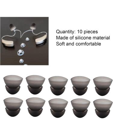 10 Pieces Soft Silicone Hearing Aid Domes - 8mm Double-Layered Antistatic Earplugs (Black) - Washable & Closed Coupling - Buy Online on GoSupps.com