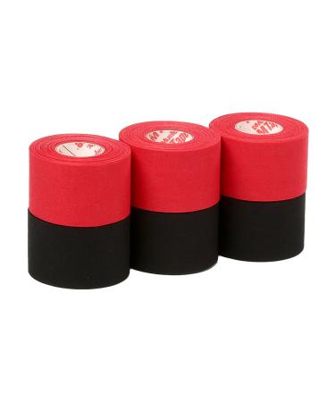 Mueller Athletic Tape Sports Tape Red and Black 6 rolls