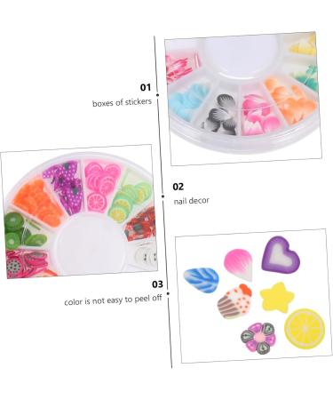 Housoutil 8 Boxes Soft Pottery Diy Nail Decorations Jewels for Nails Clay Fruit Slices Bulk Ornaments Craft Patch Nail Accessories Fruit Pattern Nail Art Patch 3d Polymer Clay Sticker Boxed - Buy Online on GoSupps.com