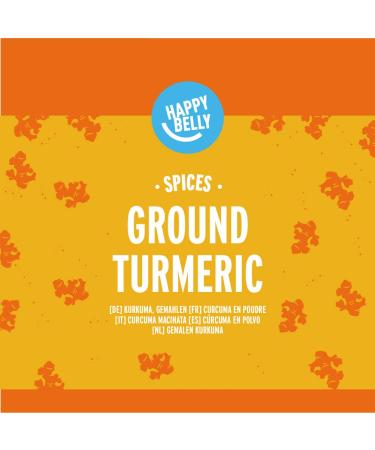 Happy Belly Ground Turmeric - 120g | Amazon Brand | Premium Quality Spice for Cooking & Health | International Shipping Available - Buy Online on GoSupps.com
