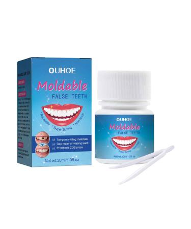 Provisional denture kit formable tooth repair set replacement set for missing teeth prosthesis dental care tools restoration of missing and broken teeth (3PCs)