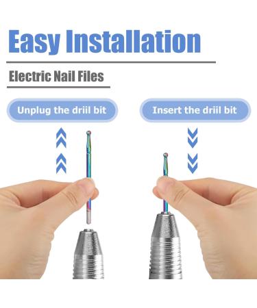 Mesee 30 Pieces Nail Drill Bits Set Tungsten Carbide Electric Nail Files Colored Titanium Coated Drill Bit Burrs for Acrylic Gel Manicure Pedicure Nails Polish Cuticle Removal - Buy Online on GoSupps.com