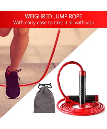 1LB Weight Jump Rope - Aluminum Handle & 9mm Thick Rope for Fitness Weight Loss CrossFit MMA & Boxing Training - A1 Red PVC Rope - Buy Online on GoSupps.com