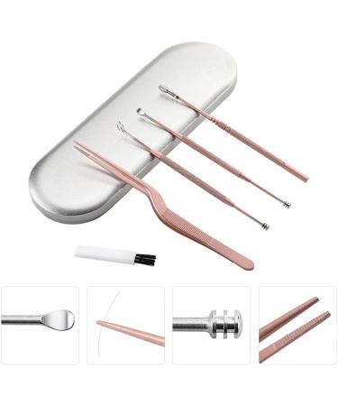 Healeved Ear Wax Removal Kit - 5 Pcs Earwax Remover Set in Rose Gold 14x1cm - Buy Online on GoSupps.com