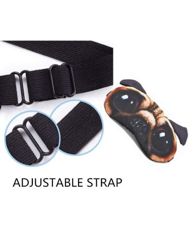Cute Animal 3D Sleep Eye Mask | Soft Plush Blindfold for Men & Women | Cat Dog Eye Cover for Travel & Napping (2 Pack - Buy Online on GoSupps.com