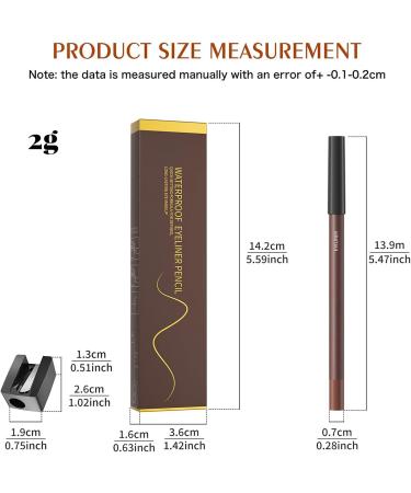 Eye Pencil Waterproof Eye Gel Pencil with Sharpener Waterproof Liner Long Lasting Makeup for an Enhanced Natural Look 5black - Buy Online on GoSupps.com