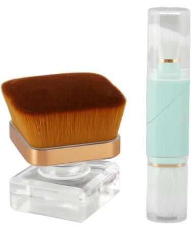 Dual End Makeup Foundation Brush with 360 Degrees Rotation Soft Hair and Portable Size for Beautiful Face - Buy Online on GoSupps.com