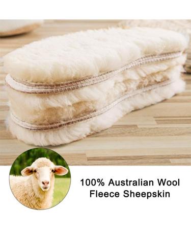 Buy 2 Pairs Premium Sheepskin Insoles for Women - Thick Wool Fur Fleece Inserts | Cozy & Fluffy - US Size 5 B - Buy Online on GoSupps.com