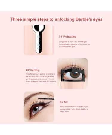 Heated Lash Curler Heated Beauty Eyelashes Curler | Curler with Quick Heating System Rechargeable and Portable Lashes Heating Curler Eyelash Curler Heat for Long-Lasting Lashes Pink - Buy Online on GoSupps.com