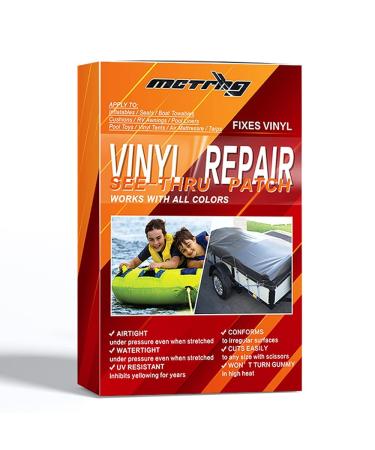 MCTRHG Vinyl Repair Kit, Air Mattress Repair Patch kit, Vinyl Patch kit, Suitable for Vinyl Tents, air mattresses, awnings, Vinyl and Vinyl Coated Materials 1 Pack