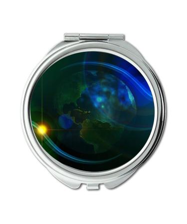 Mirror earth theme Mirror Globe Earth Blue Planet Protection Environment makeup mirrors pocket mirror portable mirror