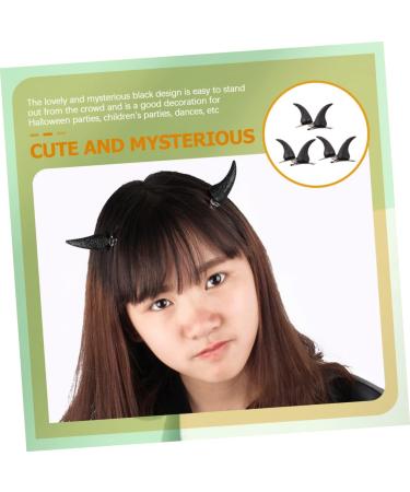 FRCOLOR 12 Pairs Horn Hairpin Horns Barrettes Halloween Evil Hairpin Halloween Devil Horn Hair Clips Goody Hair Clips for Women Hair Clip for Women Miss Metal Trumpet Universal - Buy Online on GoSupps.com