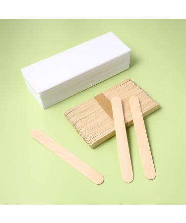 Fomiyes 400 Pcs Wax Paper & Wooden Sticks for Hair Removal - Ideal for Face & Body Waxing - Buy Online on GoSupps.com