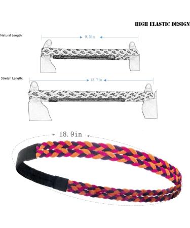 Women's Workout Sweatbands - Non Slip Athletic Headbands for Running - Moisture Wicking - Pack of 4 - Buy Online on GoSupps.com