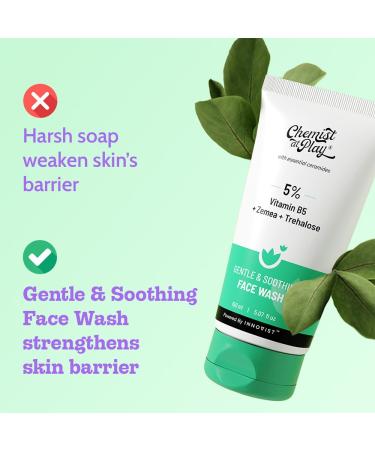 Chemist at Play Gentle & Soothing Facewash | 100% soap & fragrance-free| Cleanses soothes refreshes & hydrates| Strengthens skin barrier | 150ml - Buy Online on GoSupps.com
