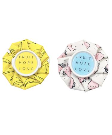 2 Pack Reusable Cold and Hot Use Hot Water Bag Adults Cold Packs for Pain Relief Kids Head Shoulder Back Knee Sport Injuries(5.5Inch)