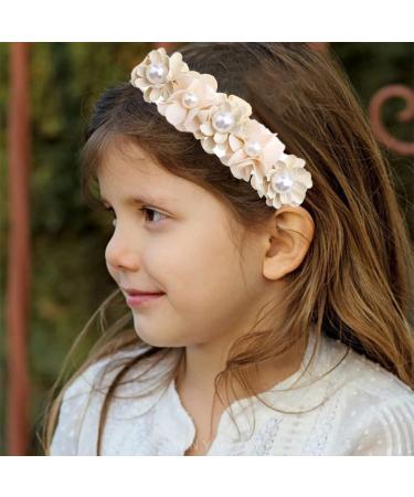 Sjbautyo 3-Piece Baby Girl Floral Nylon Headband Set | Stretchy Soft & Cute Hair Bands for Newborns & Toddlers - Perfect for Parties & Photography - Buy Online on GoSupps.com
