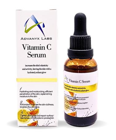 AdvanyxSkin Vitamin C Serum for Face - with Hyaluronic Acid Niacinamide & Salicylic Acid - Skin Brightening Serum - Anti Aging Reduce Wrinkles & Dark Spots (1 oz)