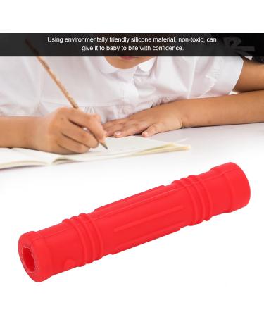 Chewable Silicone TENS Pencils & Safe Bite Ring - Eco-Friendly Sensory Pacifier for Autism | Oral Repair Set with Red Saber Pen - Buy Online on GoSupps.com