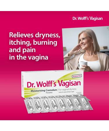 Vagisan Moistcream Cremolum 1X16 Pcs - Hormone-Free Pessaries for Vaginal Dryness - Buy Online on GoSupps.com